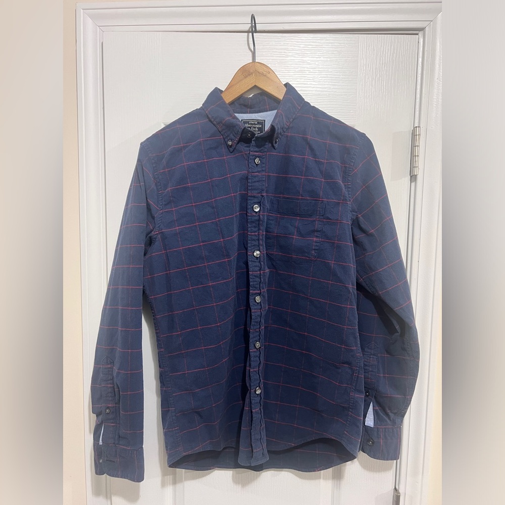 Mens Abercrombie and Fitch Cotton Blend Button Down‎ Shirt - sz M